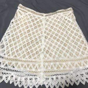 white lace skirt
